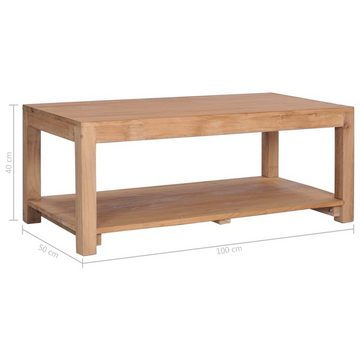 vidaXL Couchtisch Couchtisch 100x50x40 cm Massivholz Teak