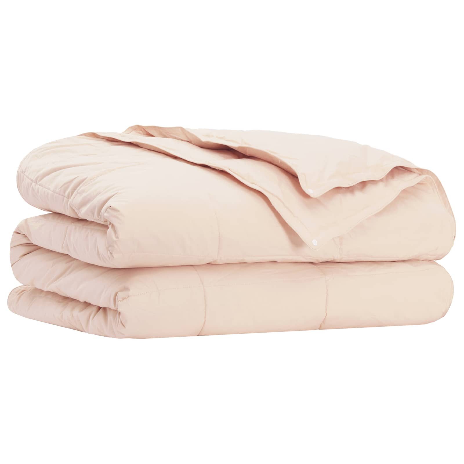 vidaXL Bett Bettdecke 135 x 200 cm Für alle Jahreszeiten Kapokfaser Beige (1-tlg), Bettdecke 135 x 200 cm Für alle Jahreszeiten Kapokfaser Beige