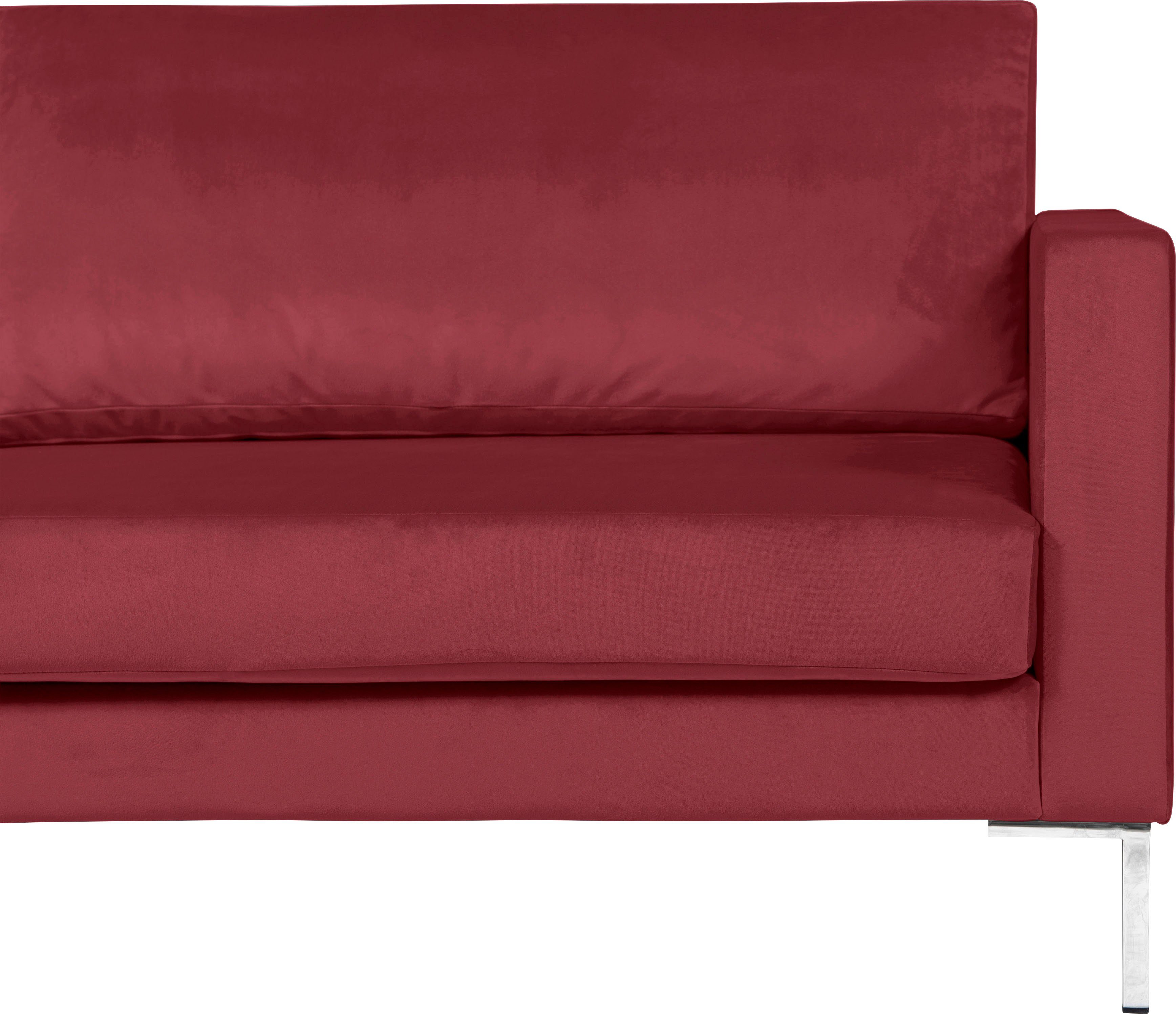 Alte Gerberei Ecksofa Velina, Breite mit chianti Metall-Winkelfüßen, 294 cm