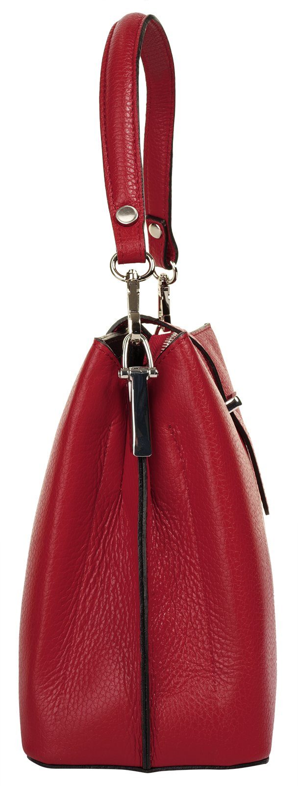 Cluty Henkeltasche, echt Leder, Made in Italy