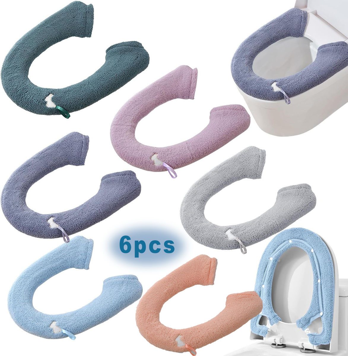 RWEUOQ Soft-Toilettensitzerhöhung 6 Stück dickere Badezimmer günstig online kaufen