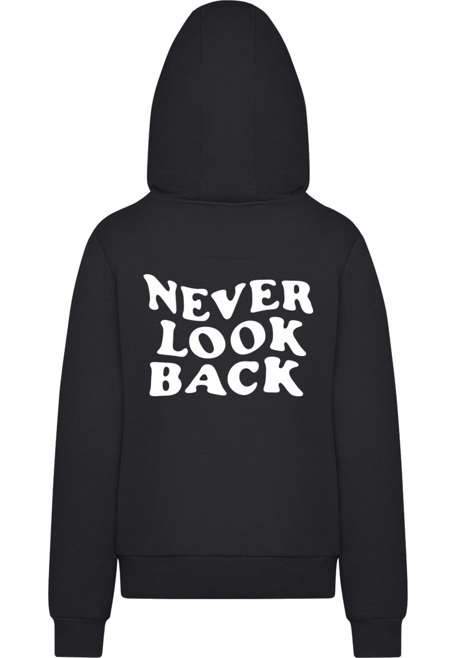 Miss Tee Kapuzensweatshirt Miss Tee Never Look Back Ladies Fluffy Hoody günstig online kaufen