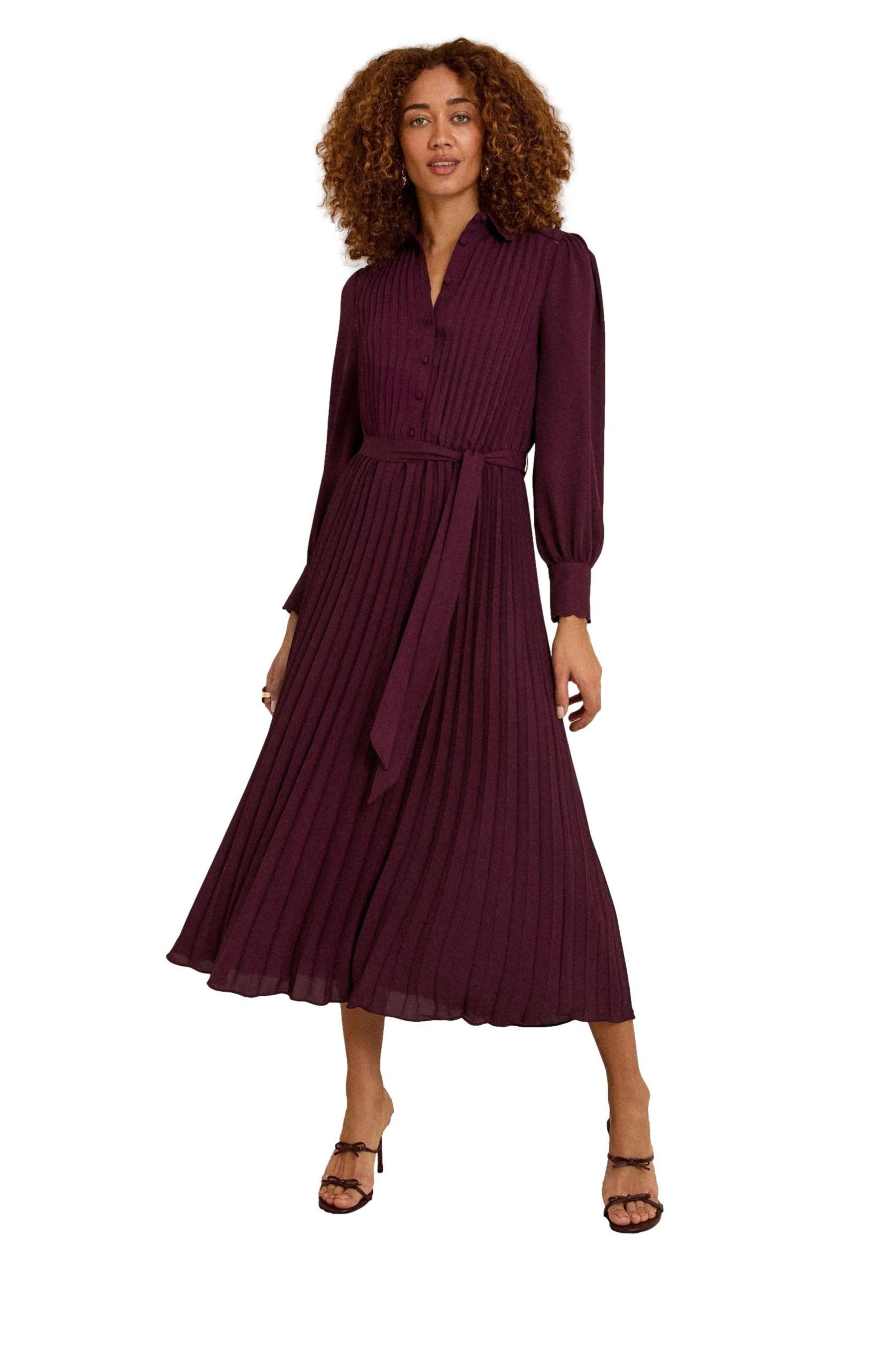 Love & Roses Midikleid Love & Roses Midikleid mit Falten, Regular (1-tlg)
