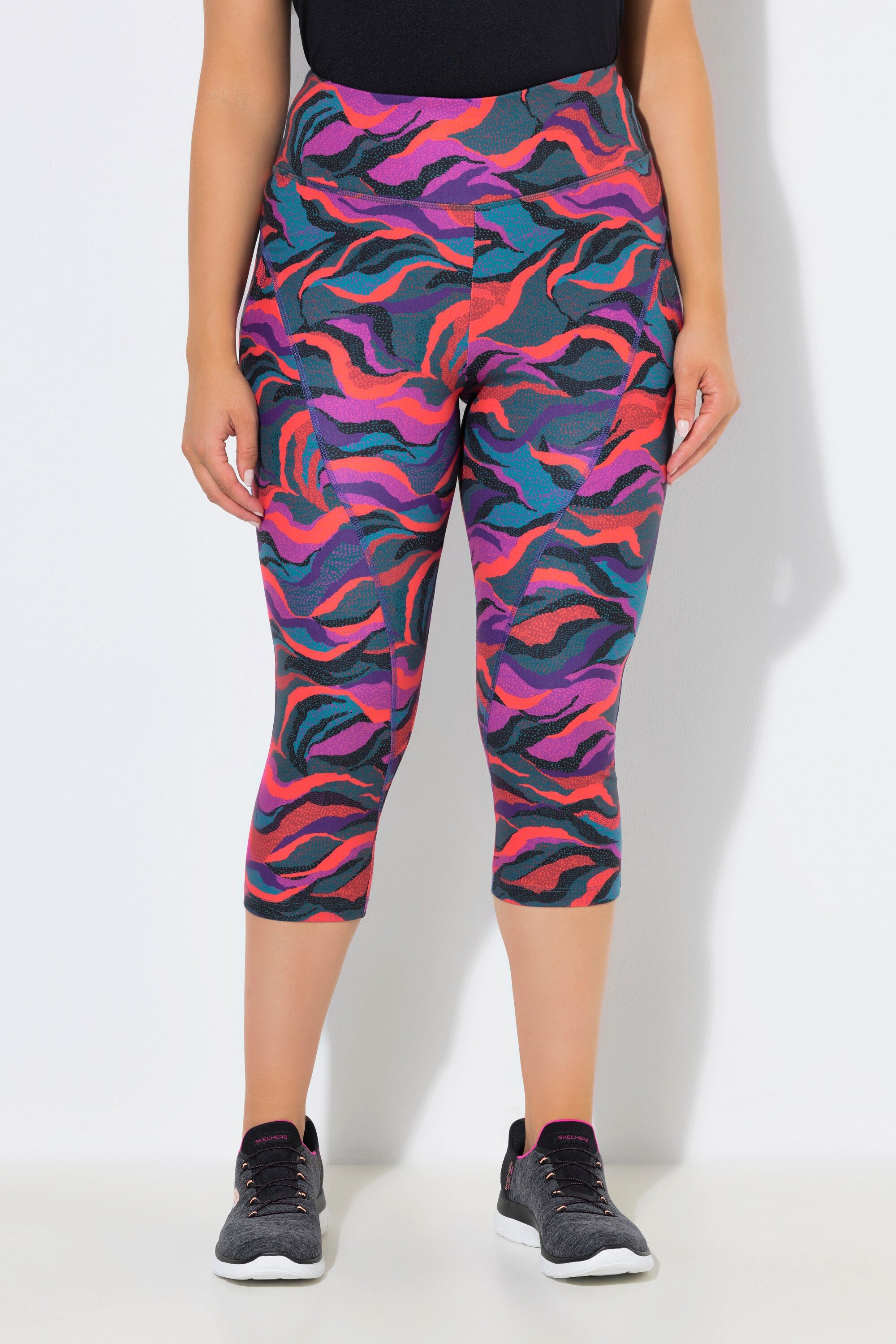 Ulla Popken Leggings 3/4-Sportleggings Thermojersey High Waist recycelt