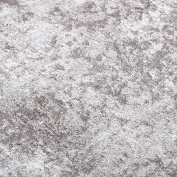 Teppich Waschbar 80x300 cm Grau Rutschfest, furnicato, Rechteckig