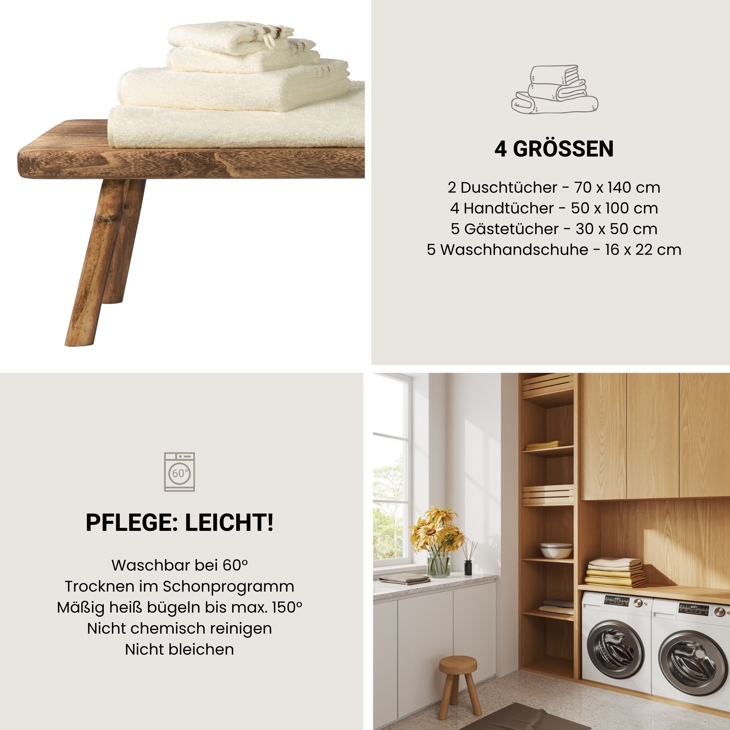 Schiesser Handtücher Skyline Color aus 100 % Baumwolle mit eleganter Streifenbordüre, Frottier (Set, 4-St), OEKO-TEX® MADE IN GREEN – Bild 5 von 5