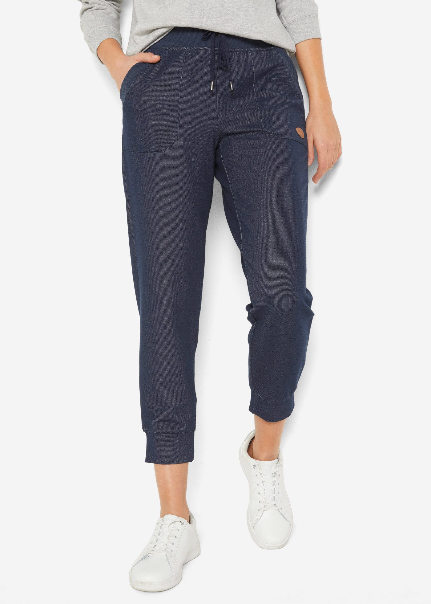 bonprix Sweathose aus überwiegend Baumwolle, mit Bündchen, regular fit günstig online kaufen