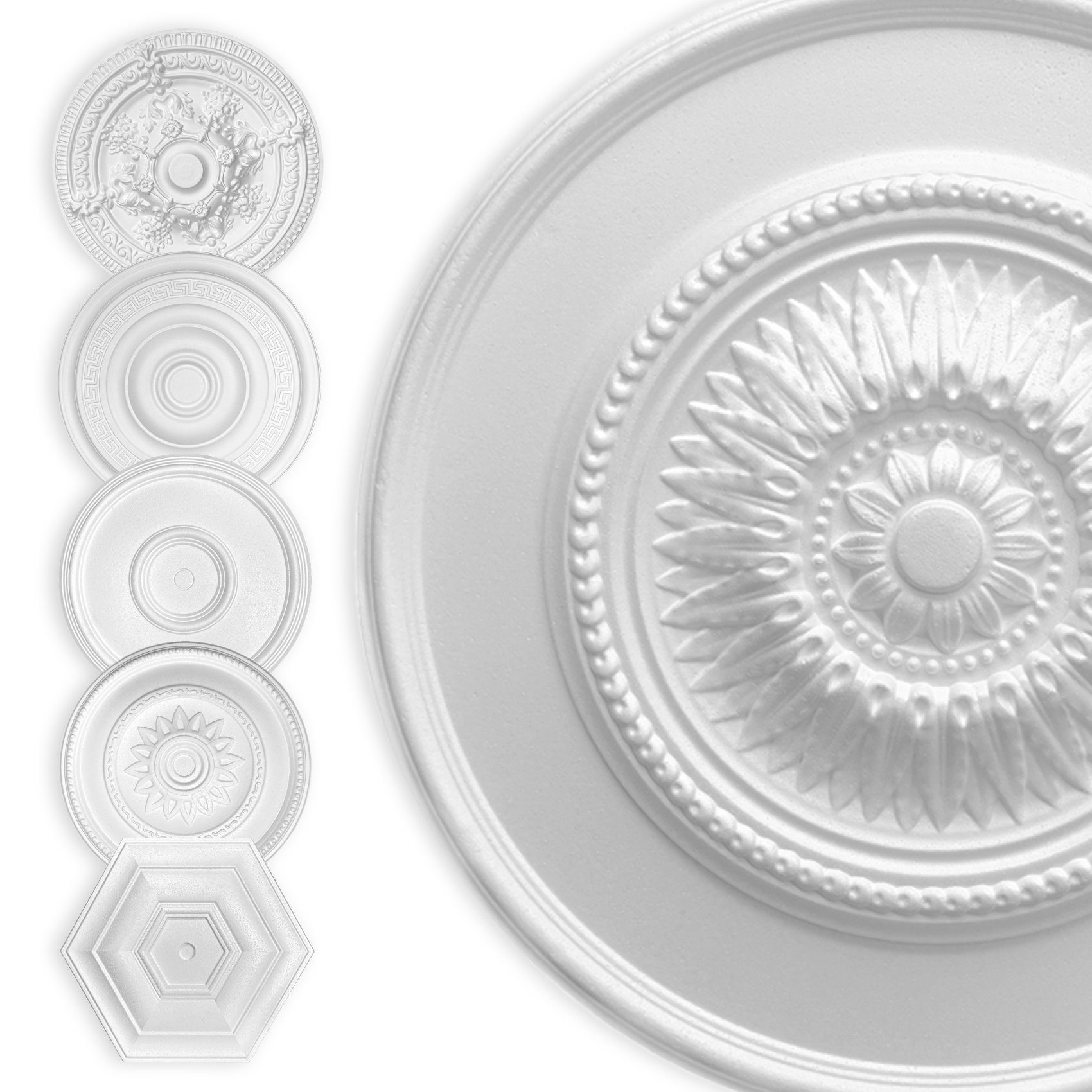 Hexim Wanddekoobjekt Lorbeer 60cm (HEXIM Stuckrosette günstig online kaufen