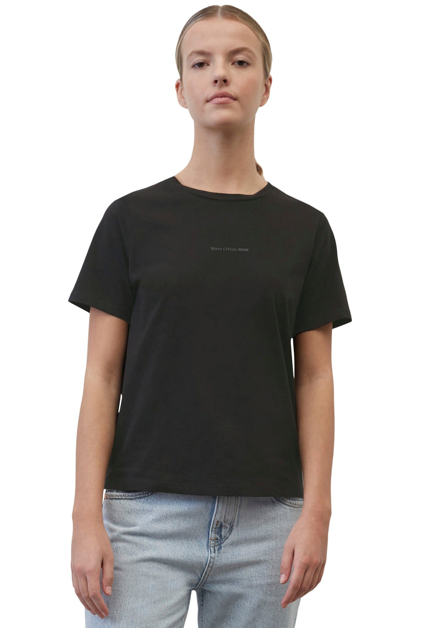Marc O'Polo DENIM T-Shirt mit Label-Print vorne