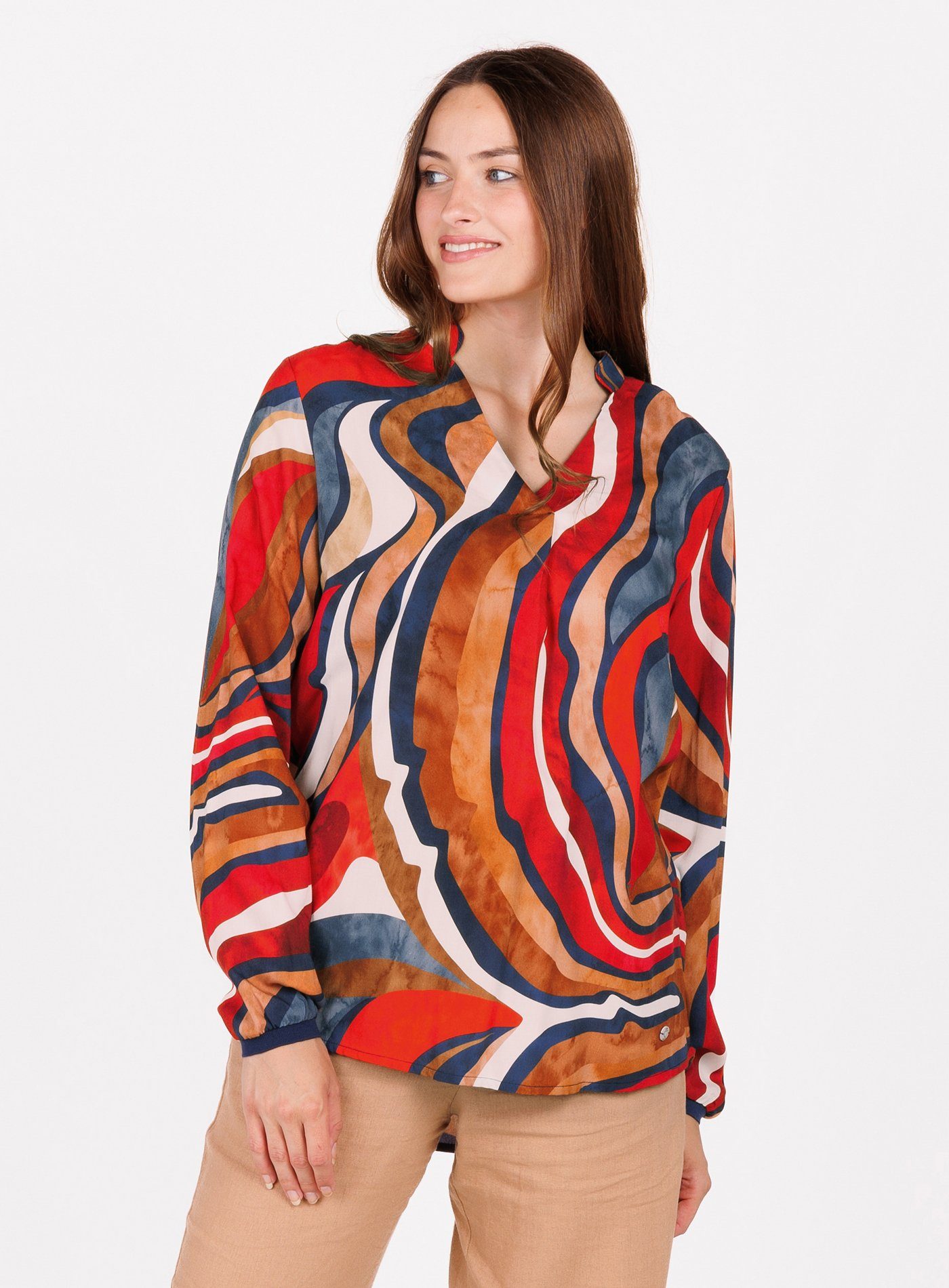 Key Largo Langarmbluse WB KEEN v-neck (1-tlg)