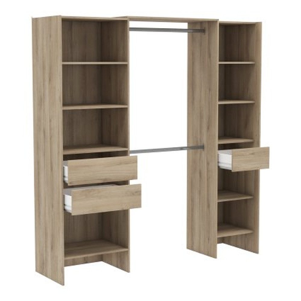 PREISBRECHER Kleiderschrank Miami 192 x 205 x 50 cm (B/H/T)