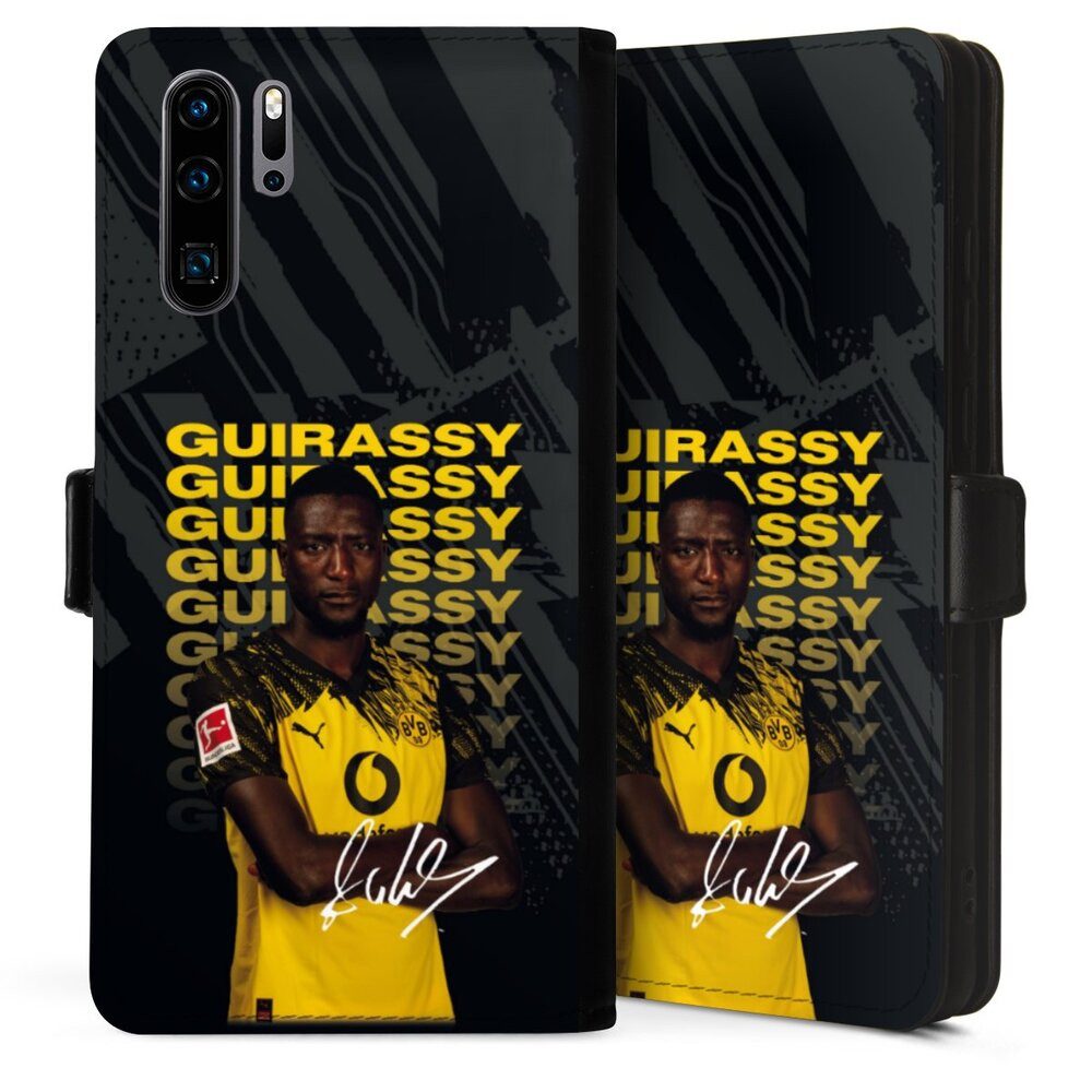 DeinDesign Handyhülle Borussia Dortmund Serhou Guirassy BVB Serhou Guirassy 25/26, Huawei P30 Pro New Edition Hülle Flip Case Klapphülle