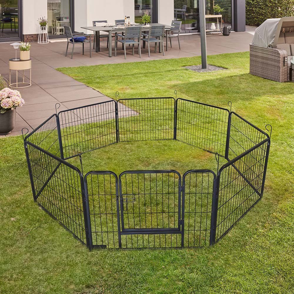 HOME DELUXE Freigehege Welpenauslauf BARKI - Größenauswahl, inkl. Türverriegelung, abgerundete Ecken I Welpenfreilauf