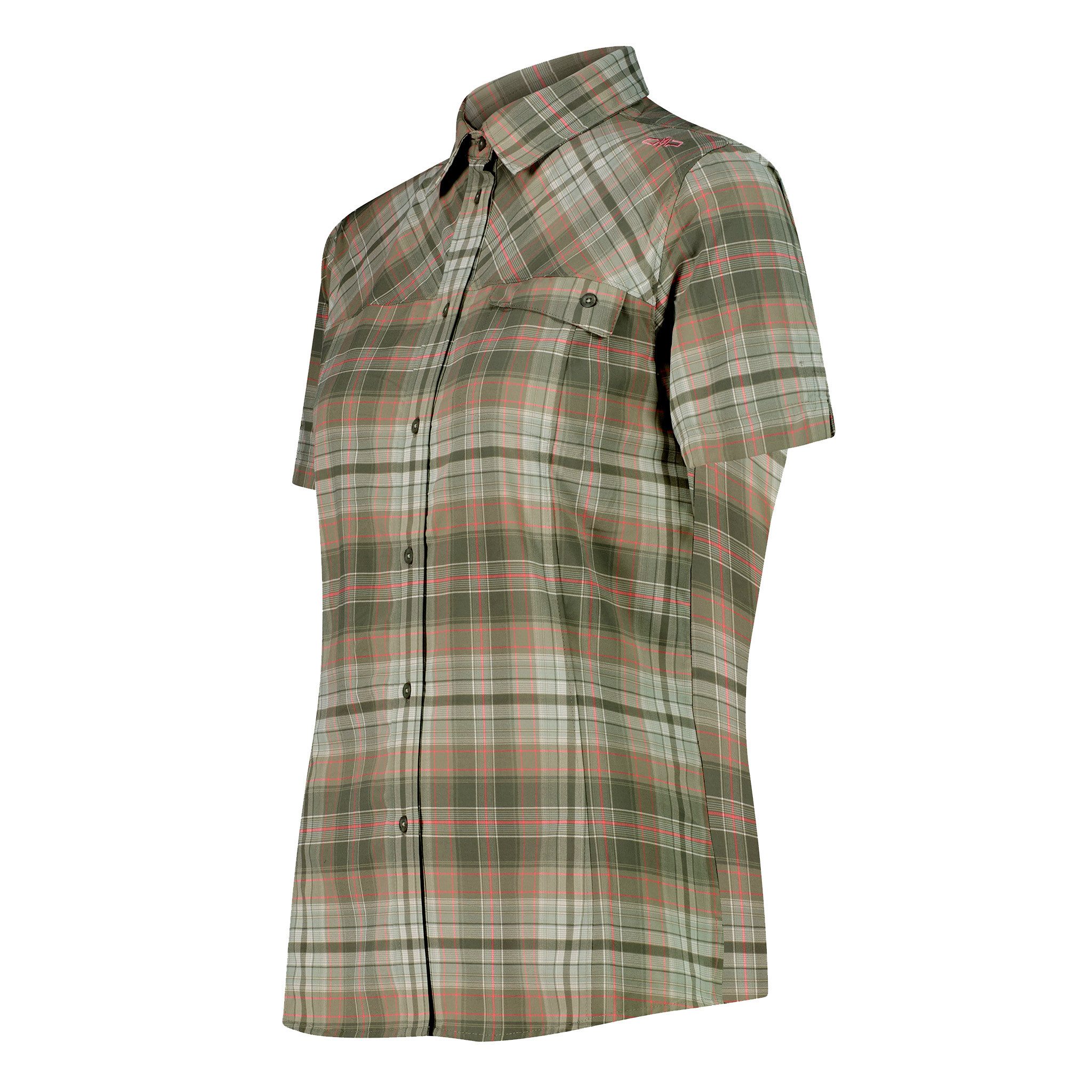 CMP Outdoorbluse Tech Shirt Button-Up mit Markendetails