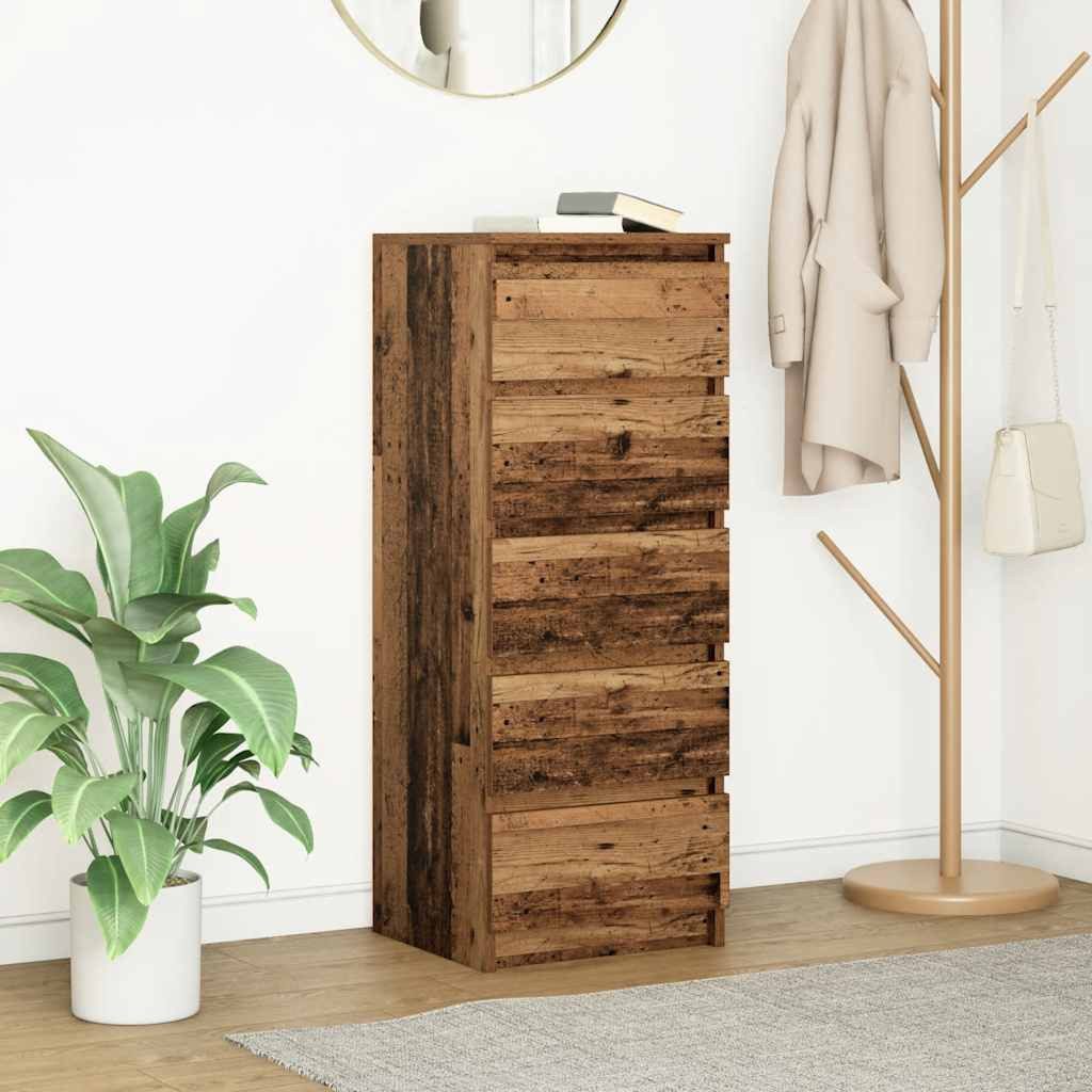 vidaXL Sideboard Sideboard mit Schubladen Altholz-Optik 37,5x35x99 cm (1 St)