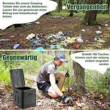 SEEZSSA Campingtoilette Mobile Klapptoilette Mit Reißfest,Flüssigkeitsdicht, Trockentrenntoilette,Einfache Montage,150 KG Belastbarkeit