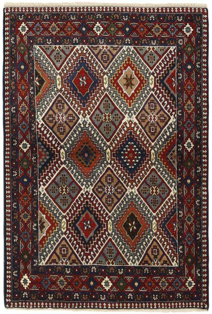 Orientteppich Yalameh 101x149 Handgeknüpfter Orientteppich / Perserteppich, Nain Trading, rechteckig, Höhe: 12 mm