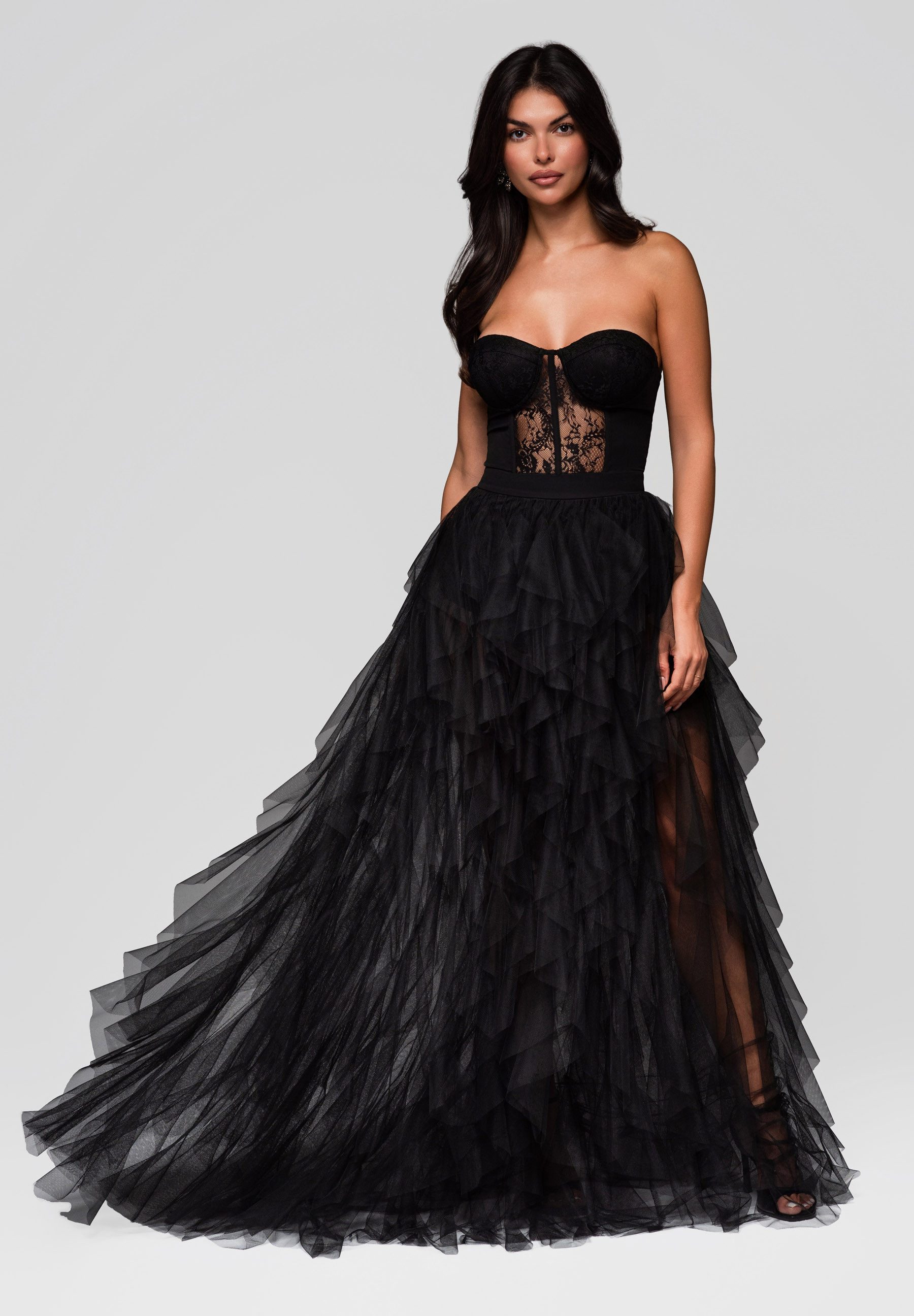 OMBRE Abendkleid Elegantes Maxikleid mit Korsett günstig online kaufen
