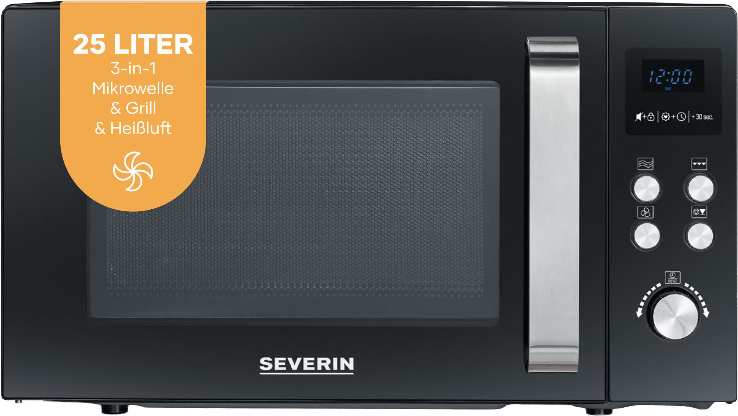 Severin Mikrowelle MW 7752, Grill und Heißluft, 25 l