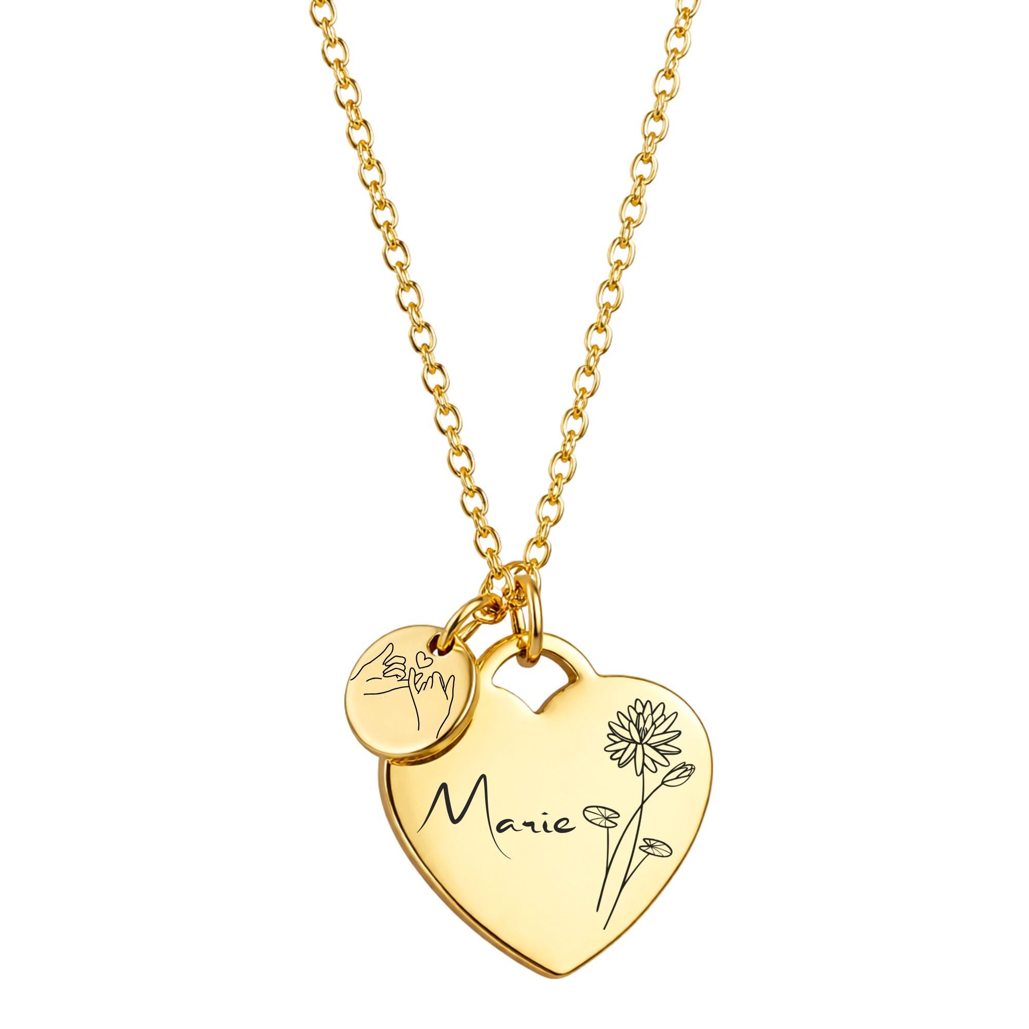 BS Schmuckdesign Kette mit Anhänger mit Gravur Damen Halskette personalisie günstig online kaufen