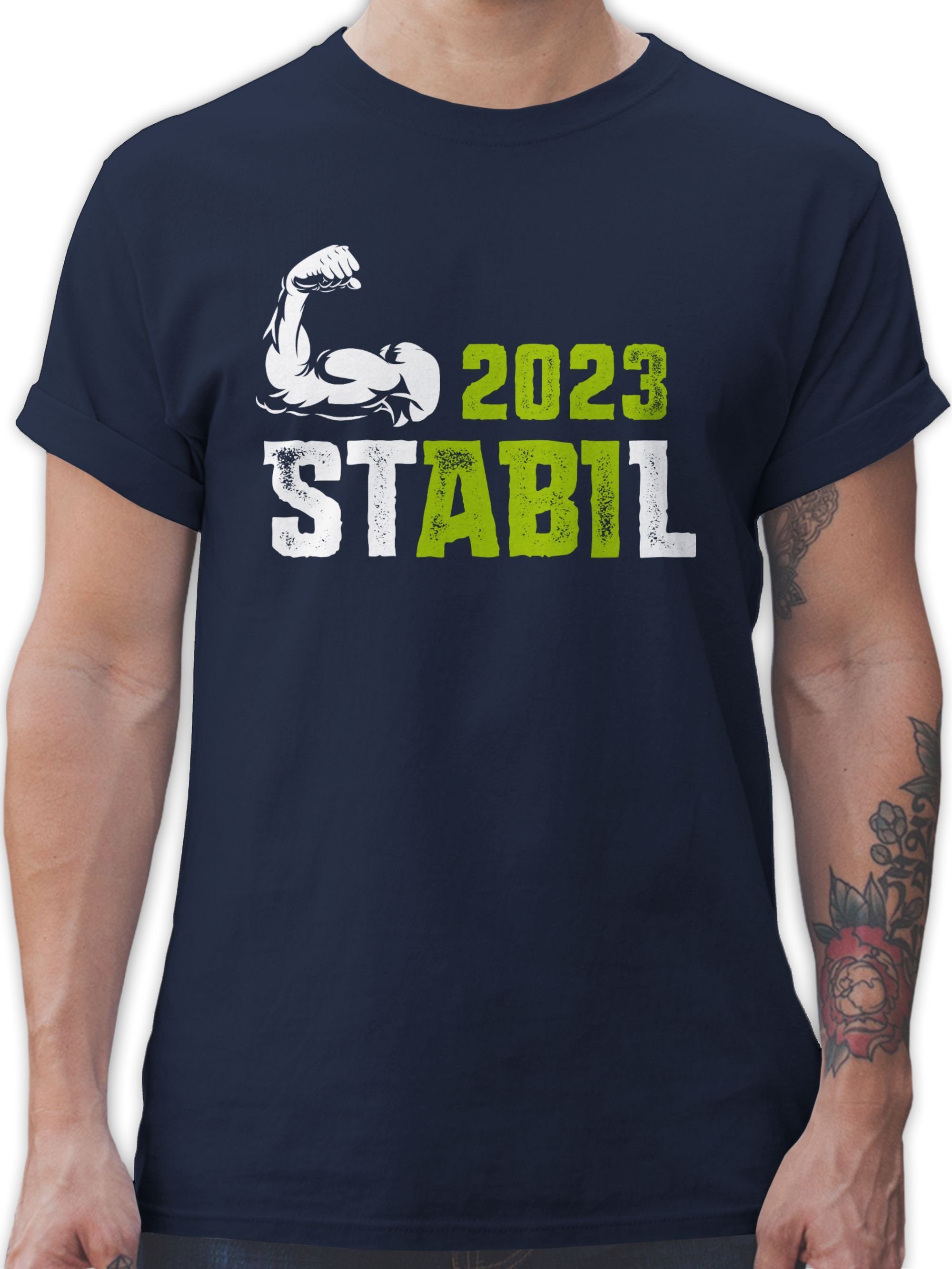 Shirtracer T-Shirt STABIL - Navy Abschluss Blau 2024 Abi 2023 2 Abitur Geschenk &