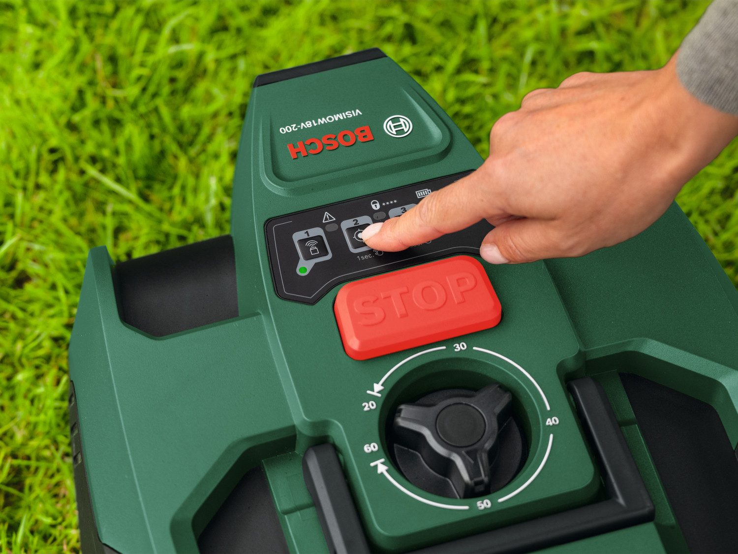 Bosch Home & Garden Rasenmähroboter VISIMOW18V-200, bis 200 m² Rasenfläche, (inkl. Akku und Ladegerät), Schnellstart