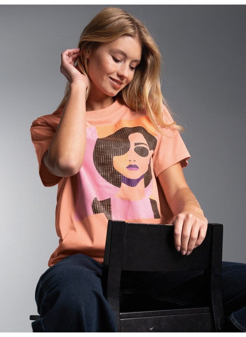Trigema T-Shirt TRIGEMA T-Shirt mit grafischem Motiv (1-tlg)
