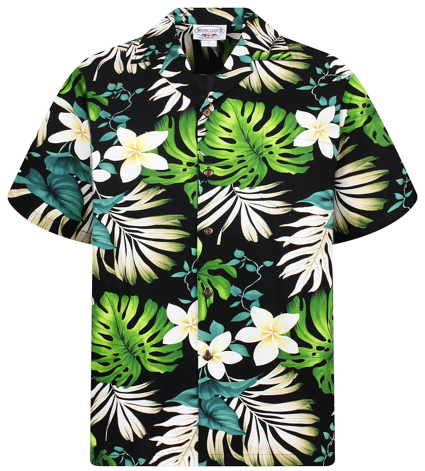 Pacific Legend Hawaiihemd Palmenblätter Original Hawaiihemd mit 100% Kokosn günstig online kaufen