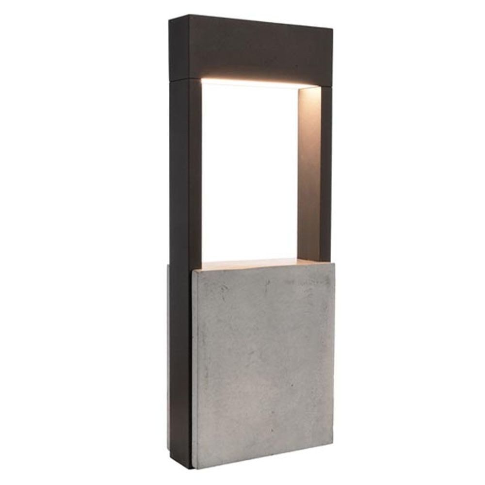 Licht-Trend LED Pollerleuchte Moderne LED Pollerleuchte Bridge 45cm 480lm Dunkelgrau Grau, Warmweiß