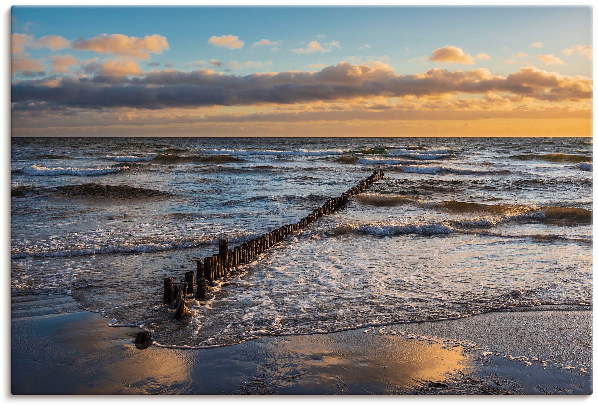 Artland Wandbild Ostseeküste auf der Poster (1 versch. Dänemark, oder Leinwandbild, St), in Wandaufkleber Größen Alubild, als Insel Küstenbilder Moen