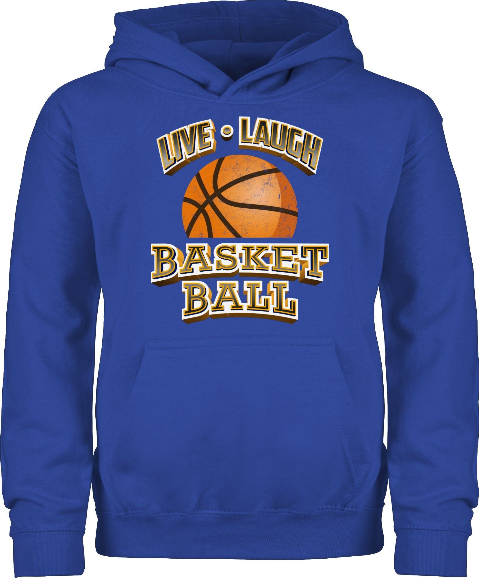 Shirtracer Hoodie Live Laugh Basketball Vintage - Kinder Sport Kleidung -  Kinder Premium Kapuzenpullover basketball hoodie jungs - huddis mädchen -  pulli mit sprüchen