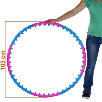 MOVIT Hula-Hoop-Reifen Movit® Hula Hoop Reifen mit Massagenoppen, mit Magnete, Hip, 3 Варіантиn: 0,9/1,3/1,7 kg