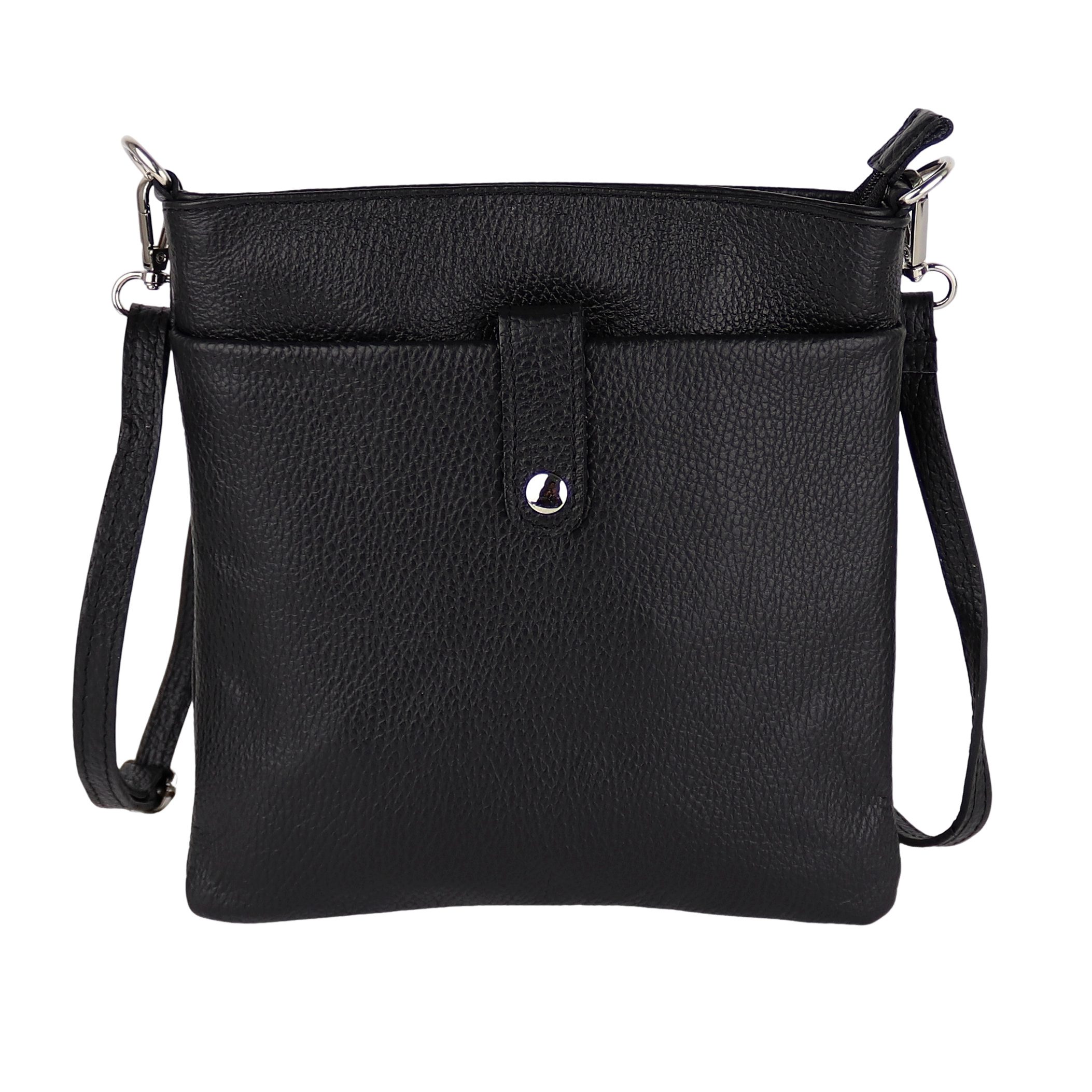 MIRROSI Umhängetasche Damen Crossbody Bag, Echtleder Made In Italy, 23x24x2cm