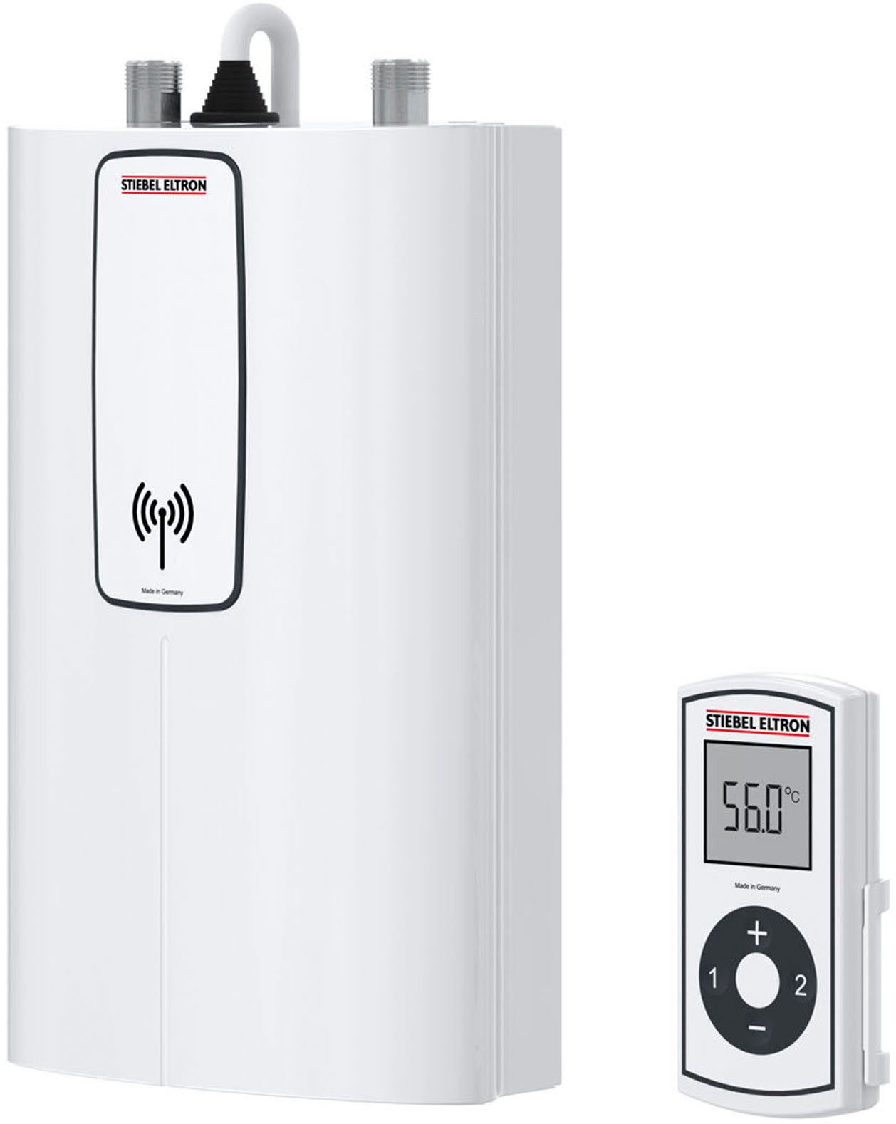 STIEBEL ELTRON Kompakt-Durchlauferhitzer DCE 11/13 RC, elektronisch, min. 35 °C, max. 70 °C, 3i Technologie für konstante Warmwassertemperatur, mit Fernbedienung