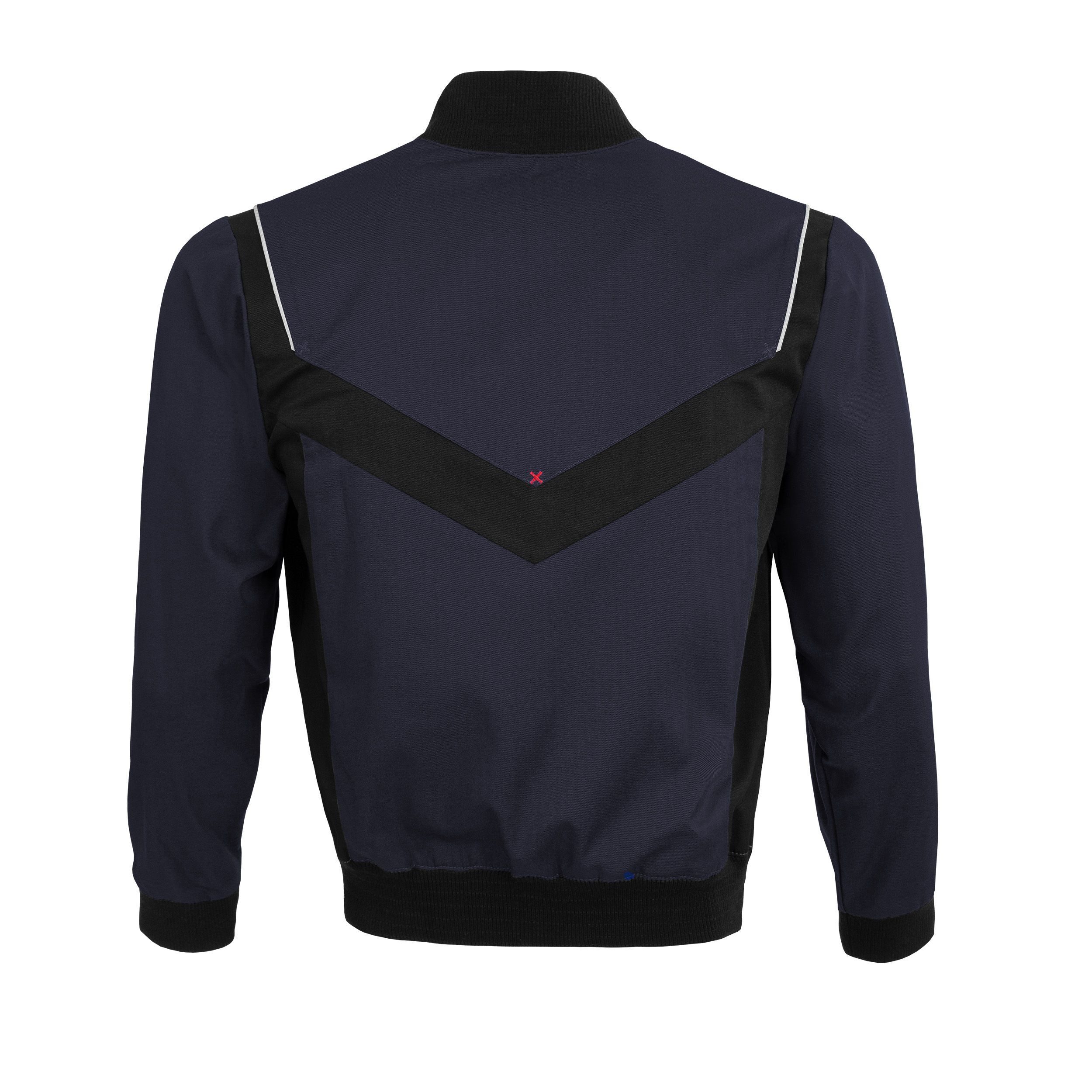 Qualitex Workwear Arbeitsjacke "X-Serie" X-treme strapazierfähige Werkstattjacke - faserverstätkt (1-St) Bundjacke mit 7 Taschen - pflegeleichte Blousonjacke - Waschbar
