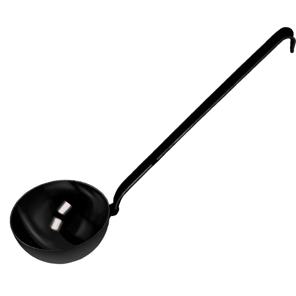 Riess Suppenkelle Classic, Schwarzemaille Schöpflöffel 9 cm schwarz - Emaille