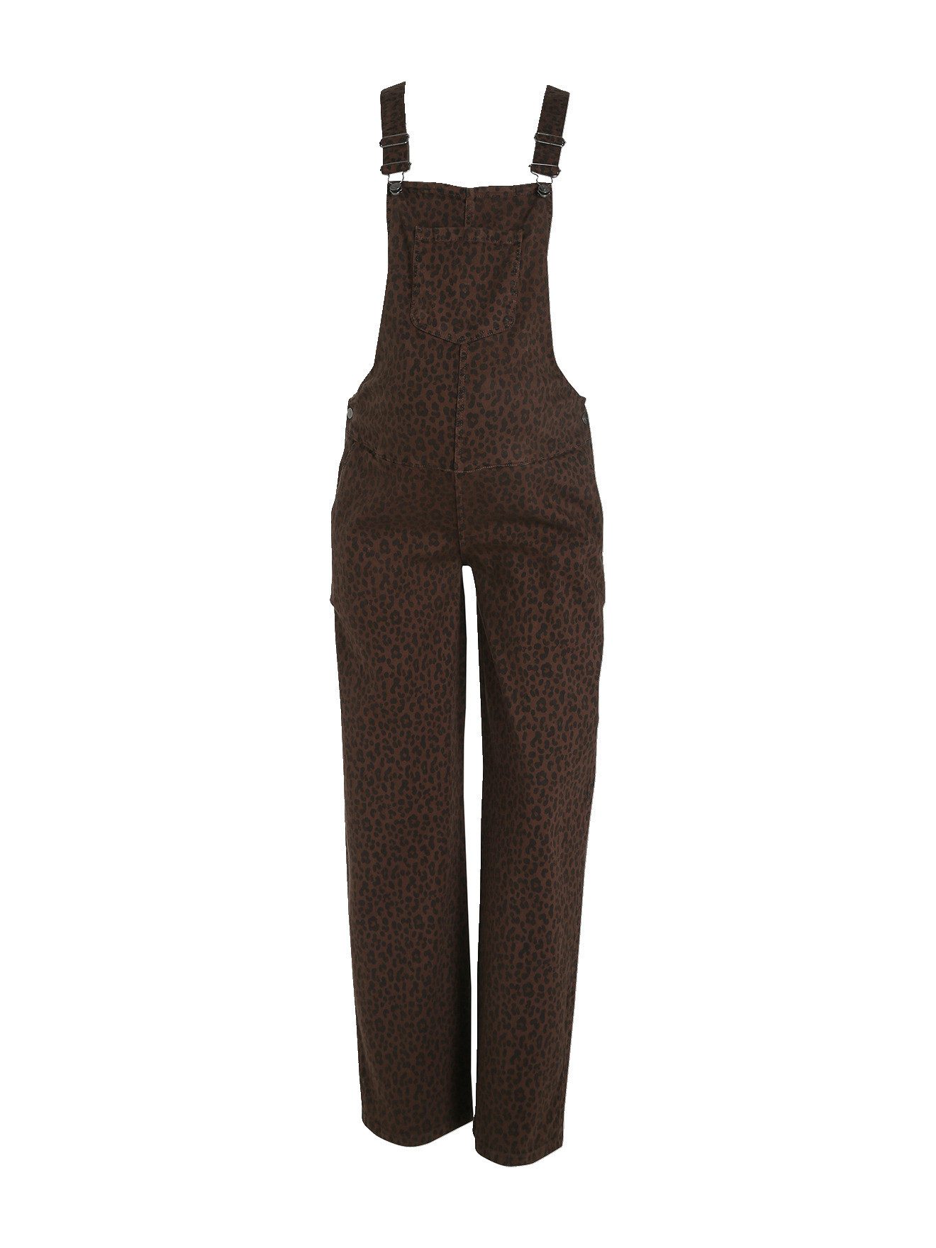 Envie de Fraise Umstandsoverall Umstands-Latzhose Leo-Print, verstellbare Träger