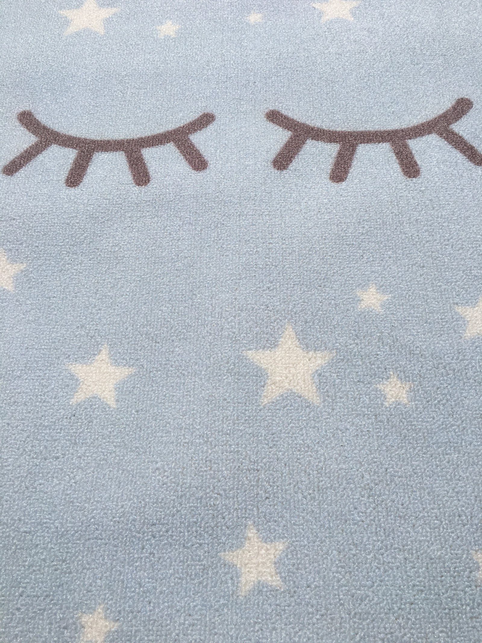 Kinderteppich Sleeping mm, Höhe: Kurzflor rechteckig, Eyes, blau Rugs, 6 Happy