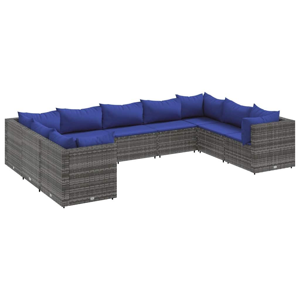 vidaXL Gartenlounge-Set 9-tlg. Garten-Lounge-Set mit Kissen günstig online kaufen