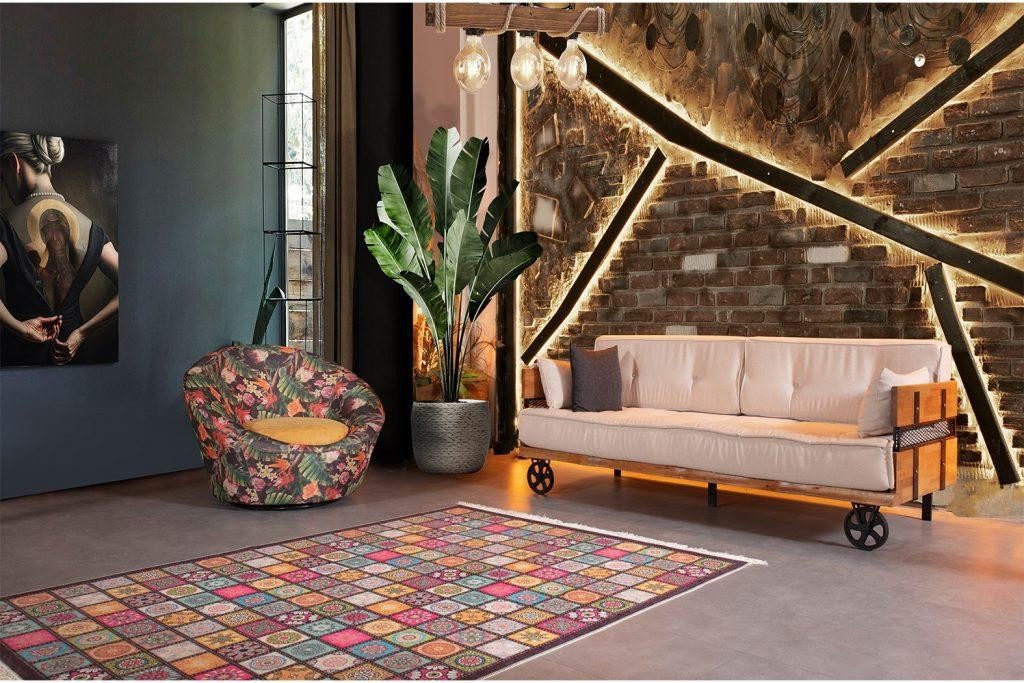 Xlmoebel 3-Sitzer Sofa im Gründerzeit-Stil mit hochwertigem Stoffbezug in Beige, Hergestellt in Europa