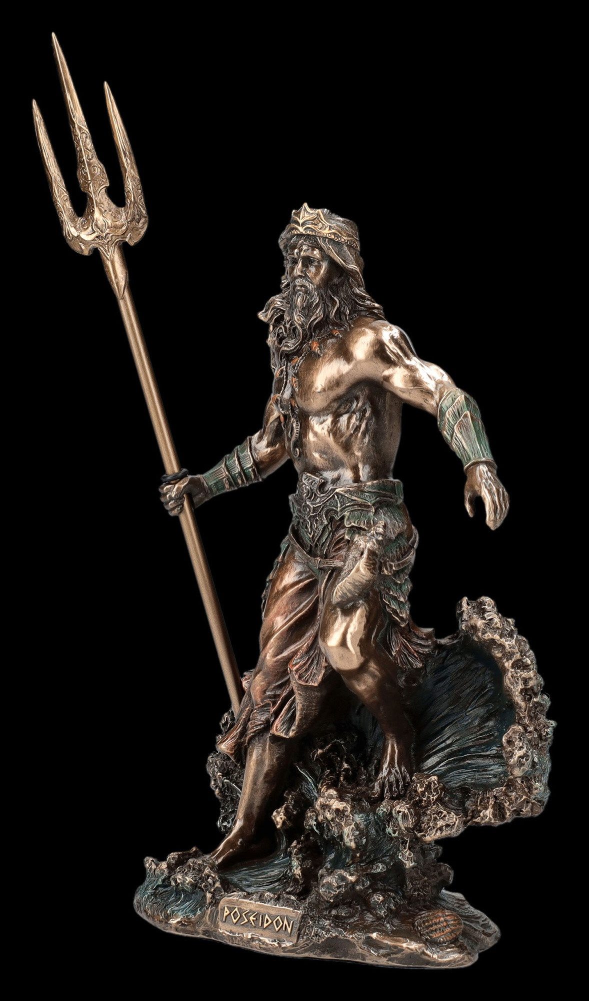 Figuren Shop GmbH Dekofigur Poseidon Figur - Olympischer Gott - Veronese - Götterfigur Mythologie