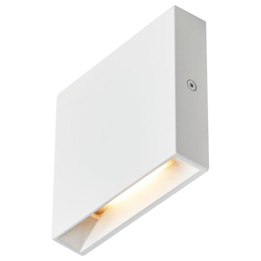 SLV Einbauleuchte LED Wandeinbauleuchte Quad in Weiß und Silber 3W 65lm, LED