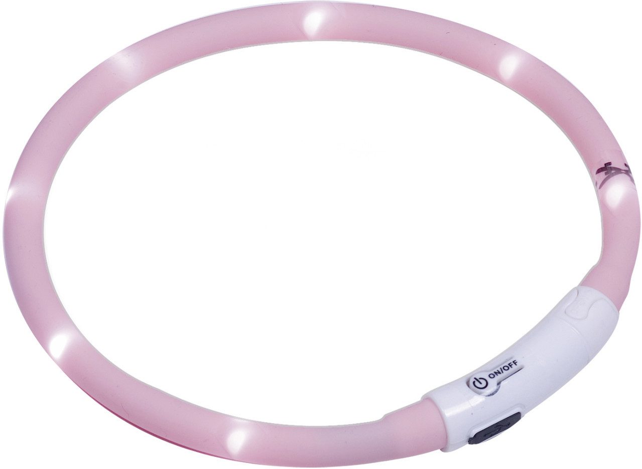 Nobby Hundehalsbandleuchte Nobby LED Leuchthalsband Puppy rosa für Welpen mit