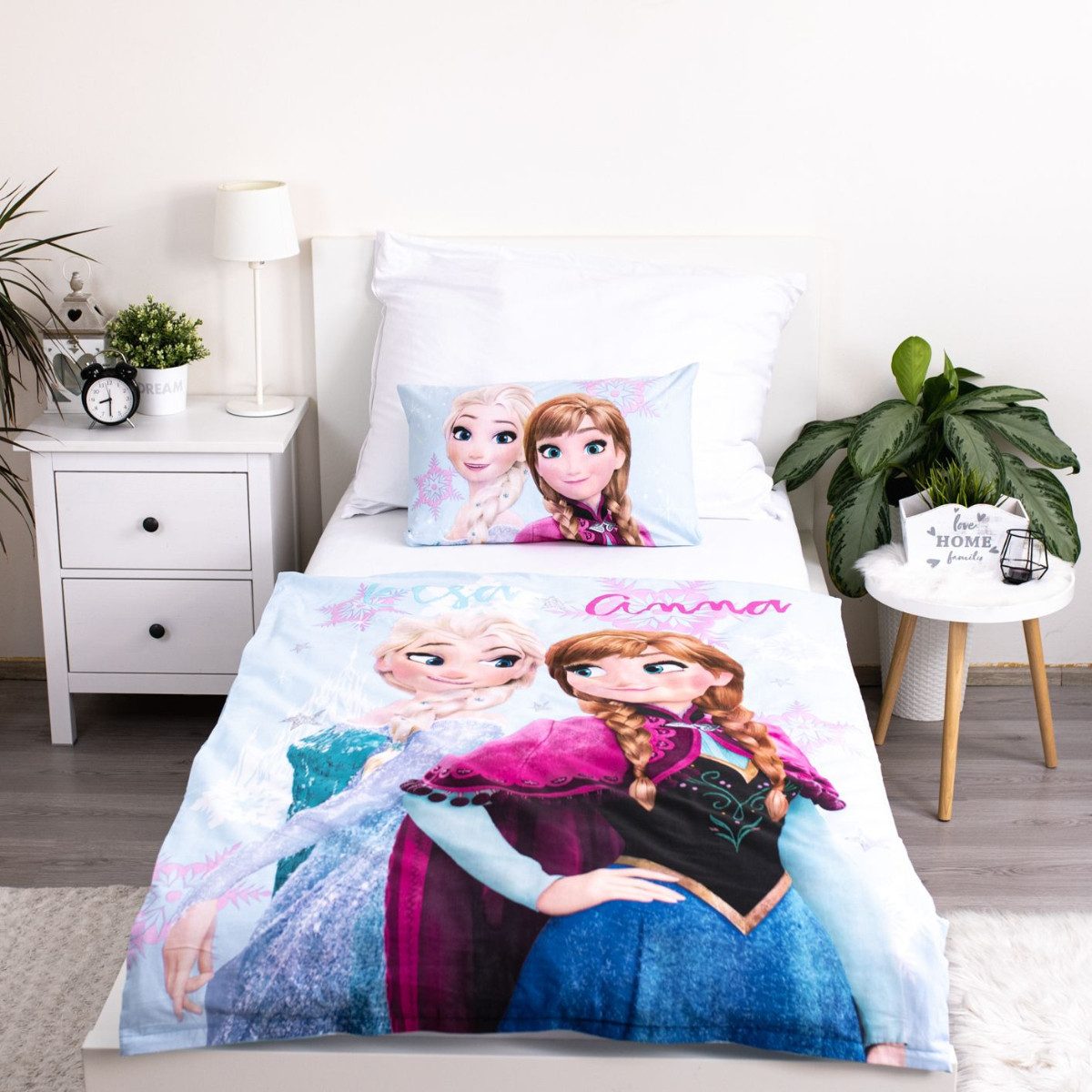 Disney Frozen Bettwäsche - Set für Kinderbett 100x135 cm + 40x60 cm aus 100 günstig online kaufen