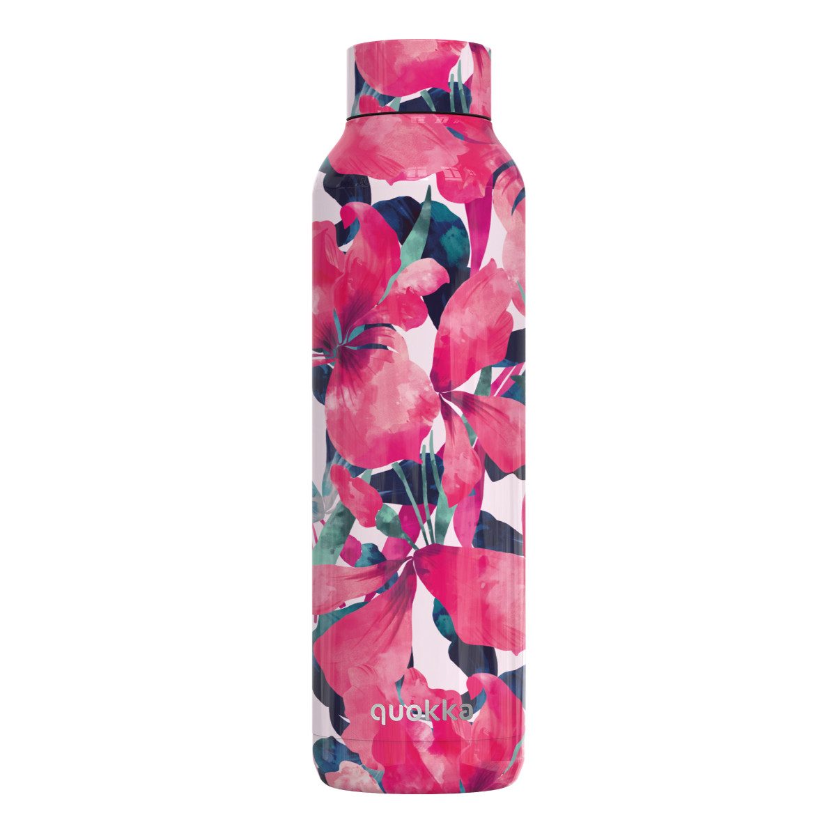 Quokkabottle Trinkflasche Quokka 630 ml PINK BLOOM Edelstahl Doppelwandig Heiß Kalt isoliert
