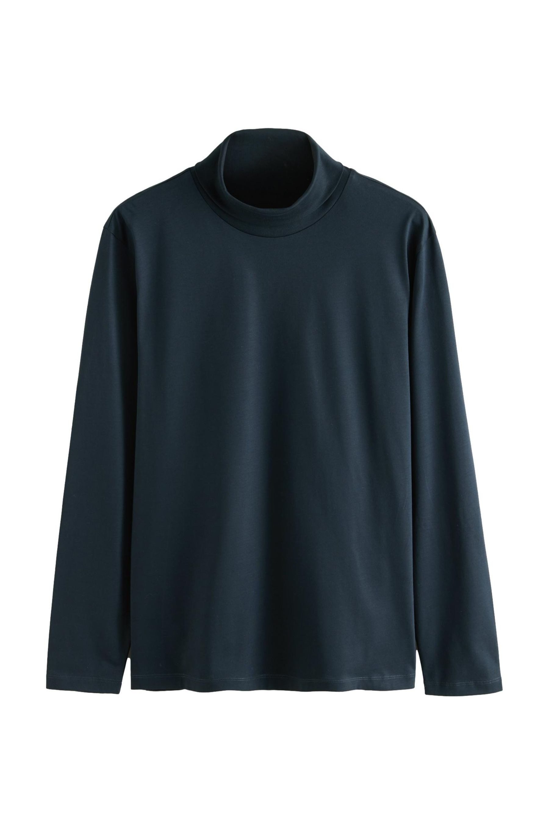 Langarmshirt Langarm-Rollkragenshirt aus SUPIMA®-Baumwolle