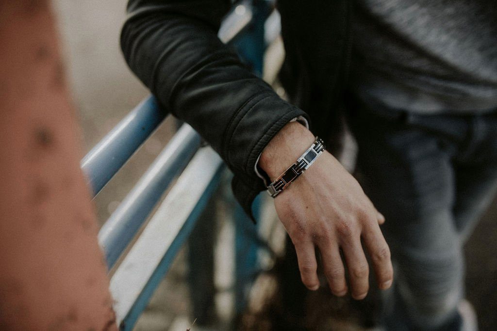 Lunavit Armband Lunavit Magnetarmband aus Titan und Carbon, silber günstig online kaufen