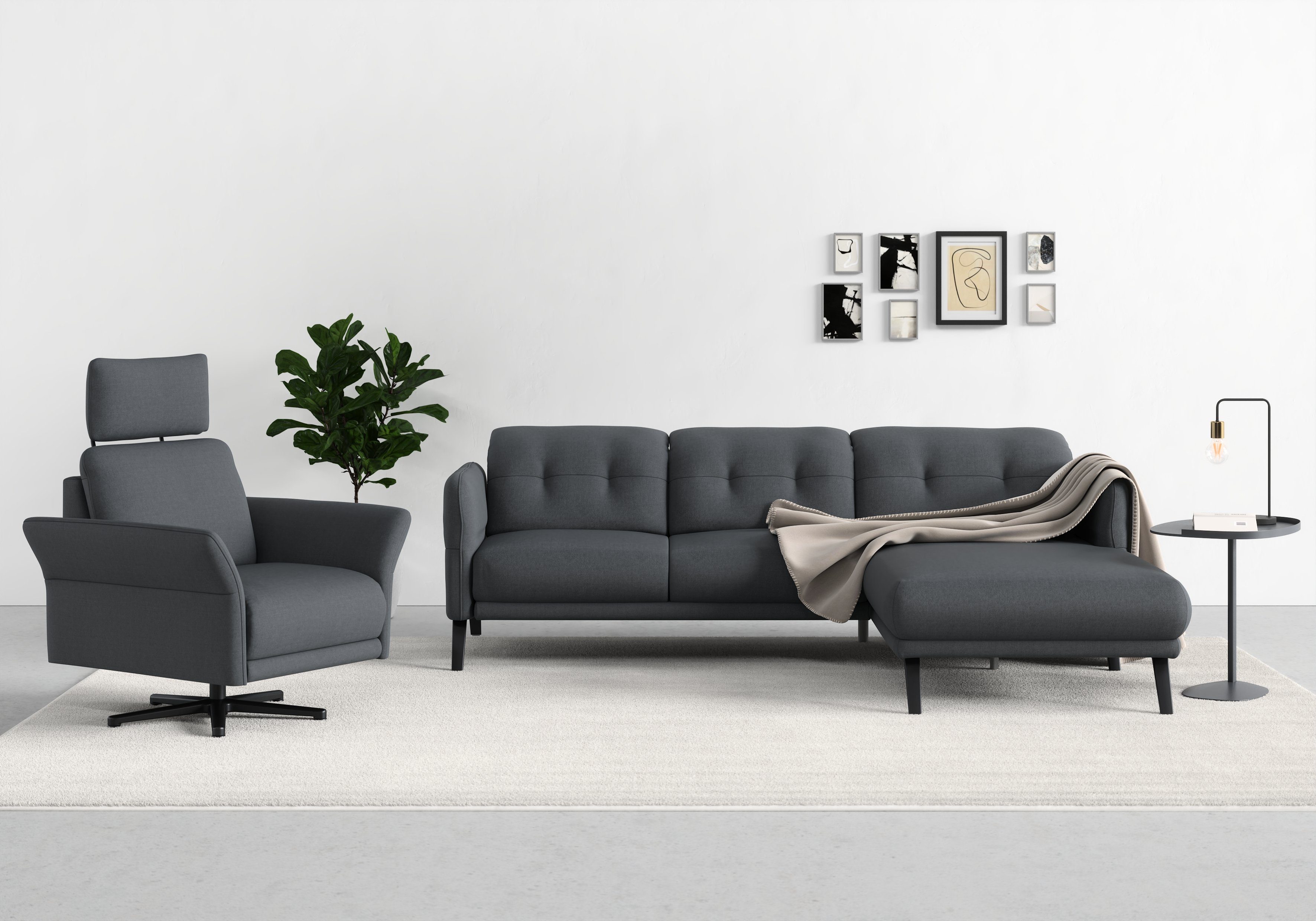 sit&more Ecksofa Scandia, Wahlweise mit Kopfteilverstellung und Armteilfunktion | Ecksofas