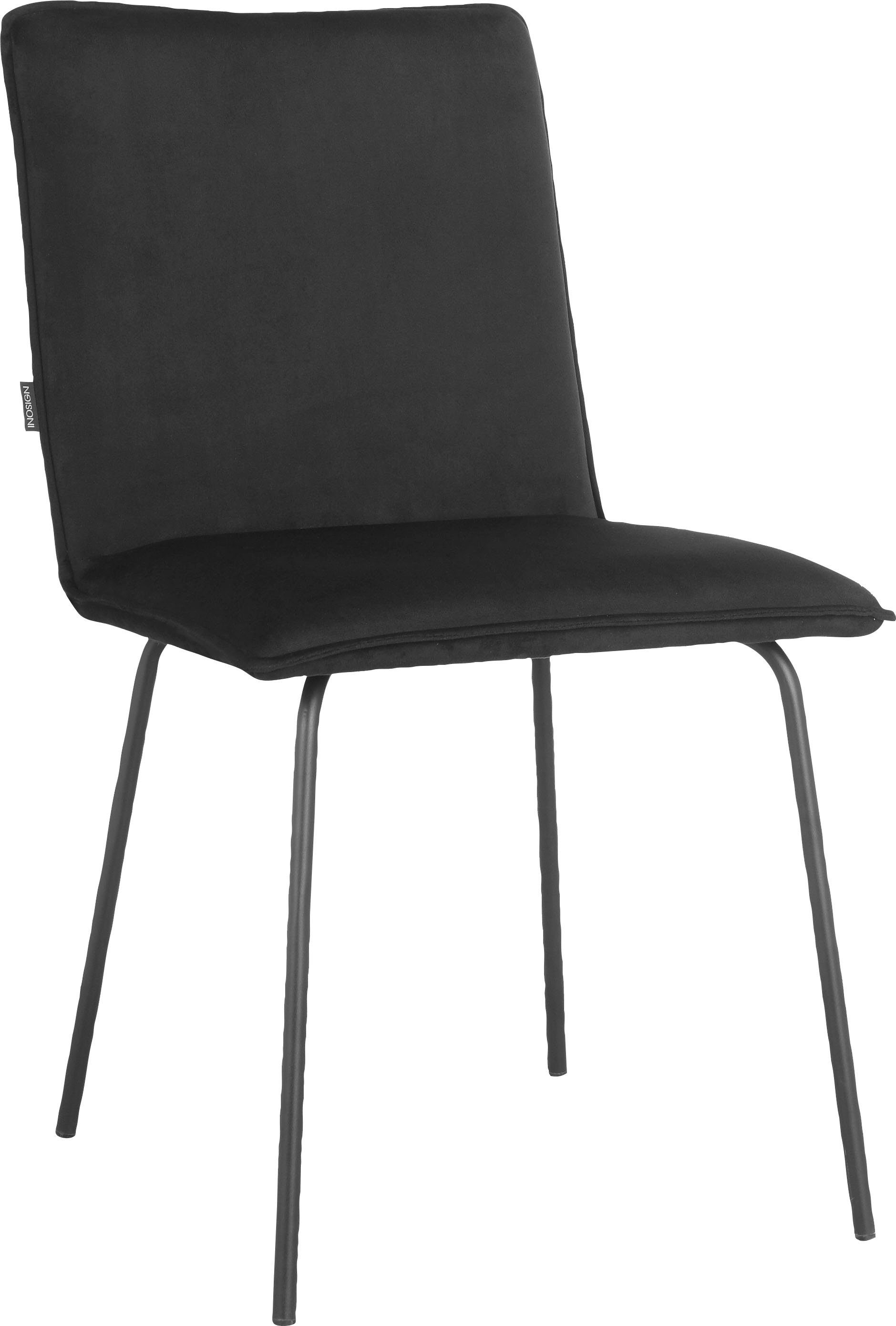48,5cm 2er Rücken und Set Esszimmerstuhl Sitz Sitzhöhe im (2 Melong gepolstert, INOSIGN schwarz St), mit erhältlich,
