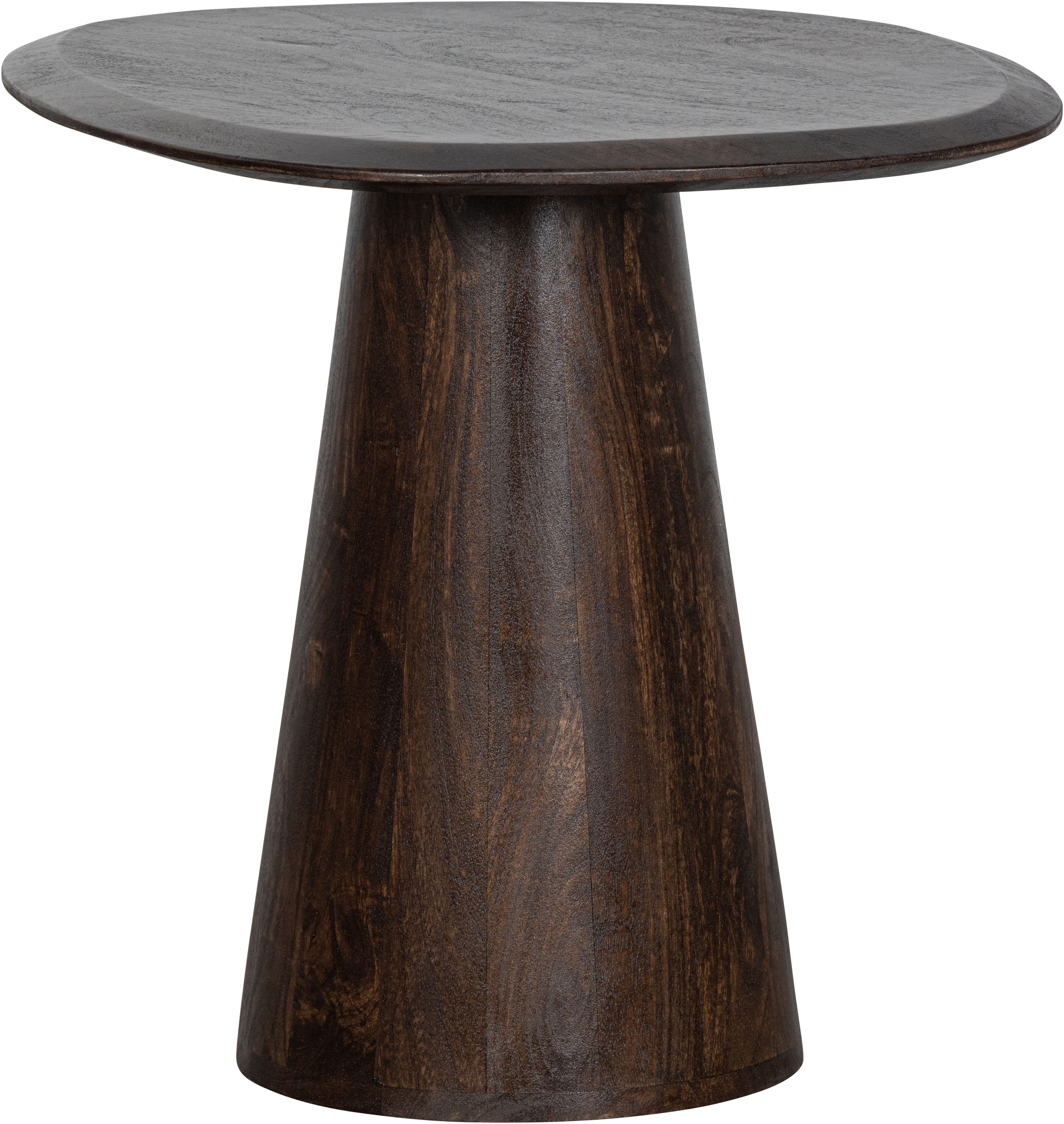WOOOD Beistelltisch Posture aus Mangoholz mit organischer Platte und Standfuß 60x53x51 cm, Tragkraft 15 kg, Standfuß Ø 16–29 cm, Plattendicke 3 cm – Bild 3 von 5